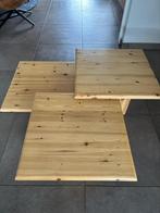 Grenen salontafel set / bijzettafel ophalen in Obdam, Ophalen, Gebruikt, 50 tot 100 cm, Rond