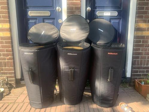 Klassieke latin percussion quinto conga tumba set met hoes, Muziek en Instrumenten, Percussie, Zo goed als nieuw, Trommel, Ophalen