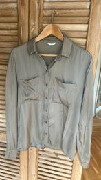 Penn& ink satijne grijze blouse S zgan!, Penn & Ink, Ophalen of Verzenden, Zo goed als nieuw, Maat 36 (S)