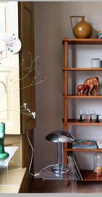 Jaren 70 mushroom Robert Sonneman tafellamp, Gebruikt, Ophalen of Verzenden, Metaal, Minder dan 50 cm