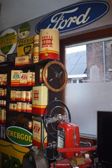 ruilen oldtimer onderdelen olie blik emaillebord beschikbaar voor biedingen