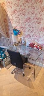 Bureau Elstron Gehard glas, Huis en Inrichting, Bureaus, Ophalen, Zo goed als nieuw