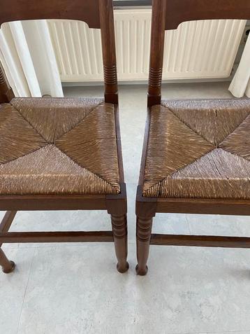5 stoelen en 3 zits bank eiken bijzonder mooi vintage antiek beschikbaar voor biedingen
