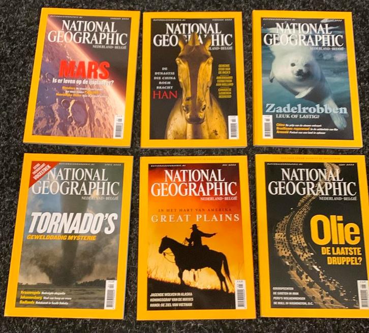 National Geographic magazine jaargang 2004,(12 edities), Boeken, Tijdschriften en Kranten, Zo goed als nieuw, Wetenschap en Natuur