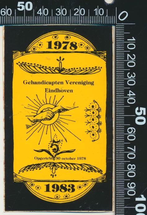 Sticker: Gehandicapten Vereniging Windhoven - 5 Jaar, Verzamelen, Stickers, Zo goed als nieuw, Bedrijf of Vereniging, Ophalen of Verzenden