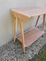 vintage sidetable met wieltjes, Ophalen, Gebruikt, 100 tot 150 cm, 25 tot 50 cm