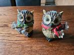 Set van Twee Beeldjes "Winter Uilen", Ophalen of Verzenden, Zo goed als nieuw, Dier