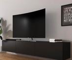 Zwarte Meubella TV-kast - Nieuw & Gemonteerd, Ophalen, Kunststof, 150 tot 200 cm, Nieuw