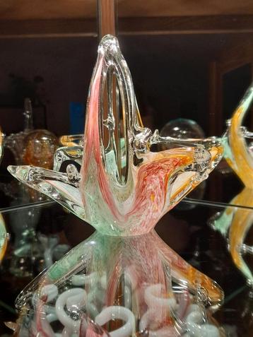 Murano Kristallen Mandje - Glaskunst Pastel beschikbaar voor biedingen