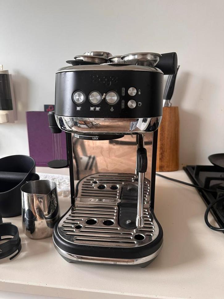 Sage Bambino Plus Espresso Machine + Accessoires, Witgoed en Apparatuur, Koffiezetapparaten, Gebruikt, Gemalen koffie, Espresso apparaat