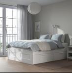 2 persoons bed, Huis en Inrichting, Slaapkamer | Bedden, Ophalen, Wit, Tweepersoons, 140 cm