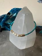 Turkoois turquoise Arizona Akoya zoutwater parel geluk uniek, Sieraden, Tassen en Uiterlijk, Armbanden, Ophalen of Verzenden, Zo goed als nieuw