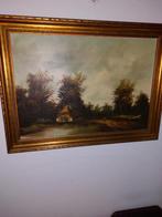 groot barok schilderij uit 1950 mooi boederij landschap met, Antiek en Kunst, Kunst | Schilderijen | Klassiek, Ophalen of Verzenden