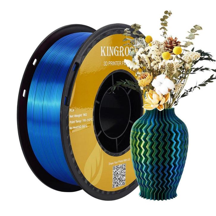 Kingroon Yellow/Blue/Green Silk Filament 1.75mm, Computers en Software, 3D-printerbenodigheden, Nieuw, Ophalen of Verzenden