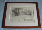 Lijst met pentekening, Ophalen of Verzenden, Gebruikt, Hout