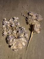 2 witte bruids Corsage - Feestelijk Accessoire, Wit, Ophalen of Verzenden, Zo goed als nieuw, Accessoires