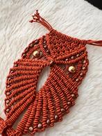 Handgemaakte Macramé Uil broche of hanger, Ophalen of Verzenden, Nieuw