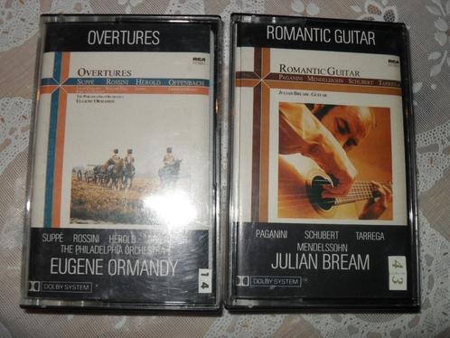 CASSETTEBANDJES ROMANTIC GUITAR & OVERTURES., Cd's en Dvd's, Cassettebandjes, Zo goed als nieuw, Origineel, Klassiek, 2 t/m 25 bandjes