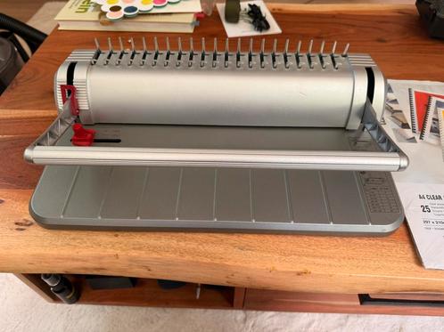Inbindmachine incl. ringen/transparant blad, Diversen, Bureau-accessoires, Zo goed als nieuw, Ophalen of Verzenden