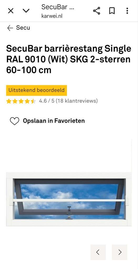 2x SecuBar Barrièrestang Uitschuifbaar, Doe-het-zelf en Verbouw, Alarmsystemen, Overige soorten, Ophalen of Verzenden