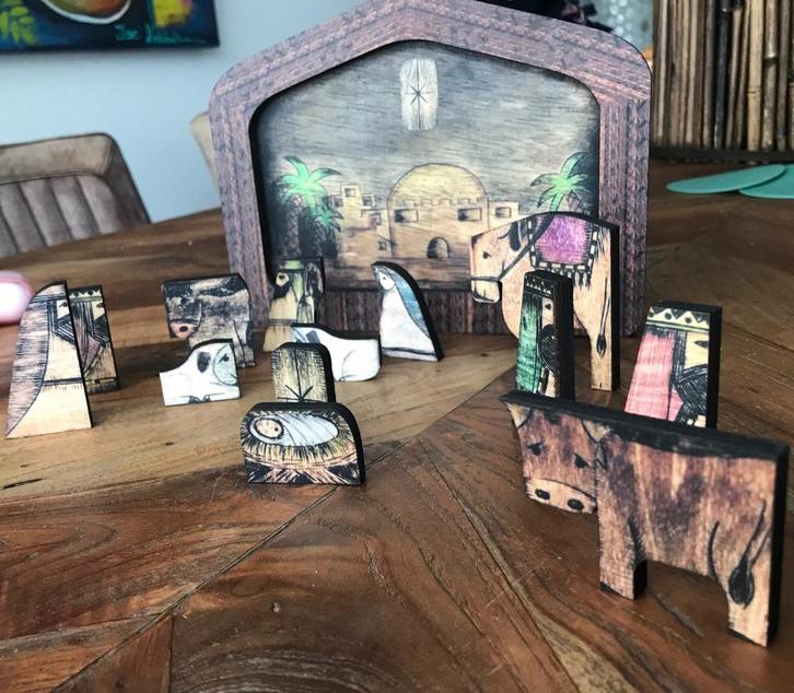 Hout puzzel kerststal ook leuk voor decoratie kinderpuzzel, Kinderen en Baby's, Speelgoed | Kinderpuzzels, Nieuw, 4 tot 6 jaar