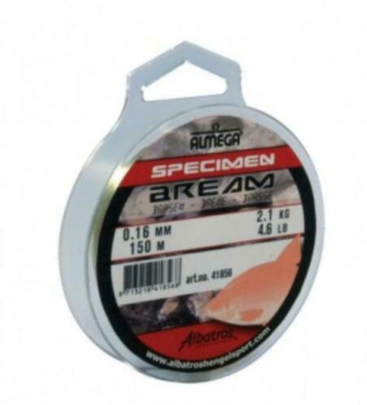 7 stuks Albatros specimen bream / brasem nylon 0,16mm, Watersport en Boten, Hengelsport | Algemeen, Nieuw, Vislijn, Ophalen of Verzenden