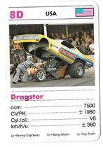 Kwartetkaart Dragster, Ophalen of Verzenden, Gebruikt, Auto's