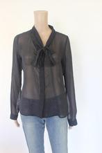 HEMA gestipte blouse maat S, Maat 38/40 (M), ., Zwart, Ophalen of Verzenden