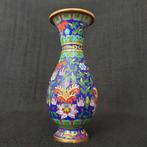 Vintage Cloisonne Vaas China, Brons, Hoogte 21cm, Ophalen of Verzenden