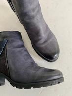 J51 Mjus maat 37 lage leren laarsjes laarzen schoenen blauw, Kleding | Dames, Schoenen, Blauw, Ophalen of Verzenden, Zo goed als nieuw