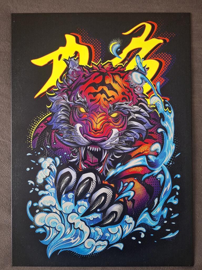 Limited Edition Displate Pouncing tiger, Ophalen of Verzenden