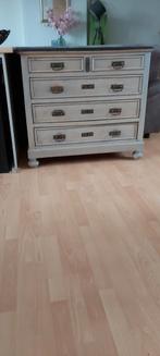 Oude ladekast commode met marmeren Bovenblad prima staat, Huis en Inrichting, Ophalen, Gebruikt, 100 tot 150 cm, 3 of 4 laden
