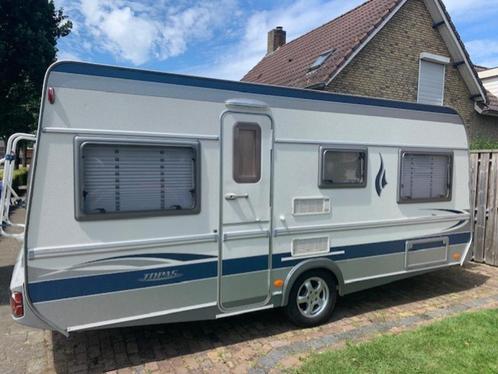 Fendt Topas 490 met ruime Walker voortent., Caravans en Kamperen, Caravans, Particulier, tot en met 4, 1000 - 1250 kg, Rondzit
