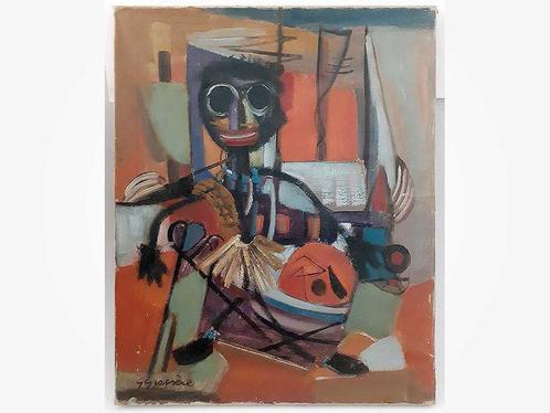 Gérard Joseph Grassère (1915-1993) cobra-stijl 50x40 cm . c1, Antiek en Kunst, Kunst | Schilderijen | Klassiek, Ophalen of Verzenden