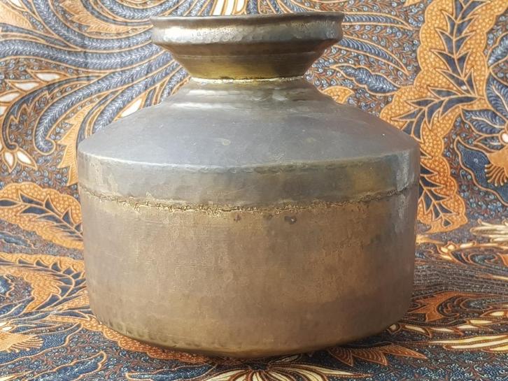 Mooie originele antieke kookpot uit Afrika van koper 20 cm., Antiek en Kunst, Antiek | Koper en Brons, Koper, Ophalen of Verzenden