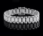 High-End Moissanite Cuban Link Armband – 10mm – 925 Zilver/W, Ophalen of Verzenden, Nieuw, Zilver, Zilver