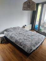 Boxspring | Bed | 140 | Zwart, Gebruikt, 140 cm, Ikea, Zwart