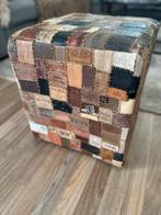 Vintage Jeans Poef - Uniek Design!, Ophalen, Minder dan 50 cm, Gebruikt, Vierkant