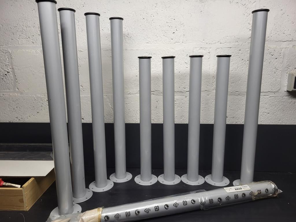 Metalen tafelpoten, Ophalen, Rond, 50 tot 100 cm, 50 tot 100 cm
