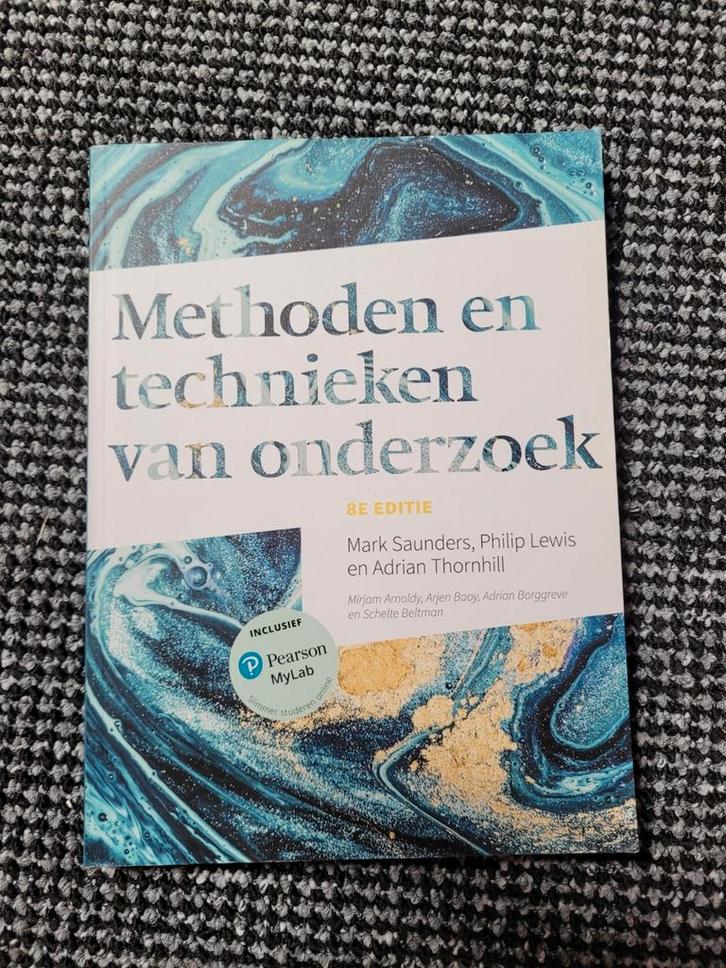 Mark Saunders - Methoden en technieken van onderzoek, Boeken, Schoolboeken, Zo goed als nieuw, Nederlands, Overige niveaus, Ophalen of Verzenden