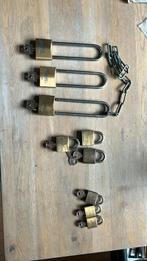 8x Hangsloten ( div gelijksluitend) ABUS/OXLOC, Ophalen of Verzenden, Gebruikt, Beugelslot