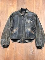 Vintage Chevignon Leren Varsity Collegejack Bruin XL, Chevignon, Bruin, Maat 56/58 (XL), Ophalen of Verzenden