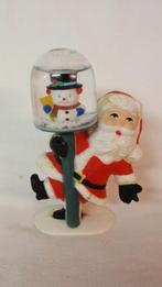Oude plastiek sneeuwbal kerstman en sneeuwman, Diversen, Ophalen of Verzenden, Gebruikt