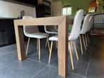 Eettafel met stoelen, Ophalen, Gebruikt, 100 tot 150 cm, 200 cm of meer