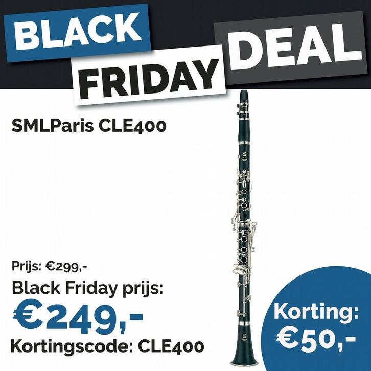 SML Paris CLE400 - Eb Klarinet, Muziek en Instrumenten, Blaasinstrumenten | Klarinetten, Nieuw, Es-klarinet, Hout, Ophalen of Verzenden
