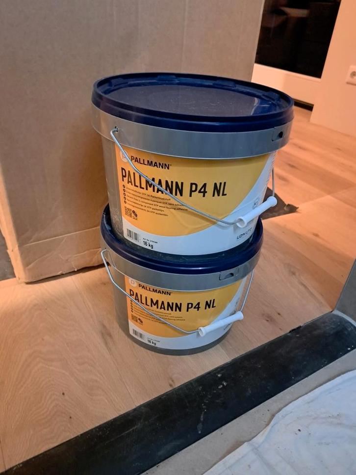 Pallmann P4 Parketlijm 2x nieuw met primer, Doe-het-zelf en Verbouw, Verf, Beits en Lak, Nieuw, Overige kleuren, Ophalen