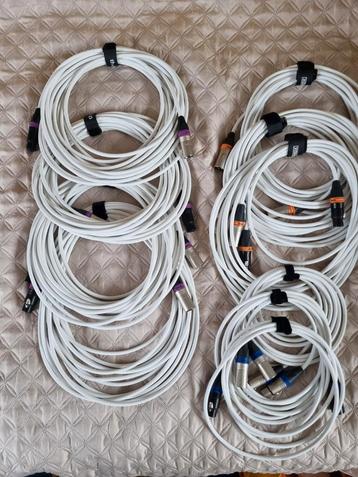 10x microfoonkabels wit nieuw procab  beschikbaar voor biedingen