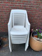 Hartman tuinstoelen wit, Tuin en Terras, Ophalen, Zo goed als nieuw, Kunststof, Stapelbaar
