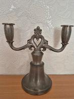 Antieke Jugendstil Gero tin Georg Nilsson 2 armige kandelaar, Antiek en Kunst, Ophalen of Verzenden, Overige materialen