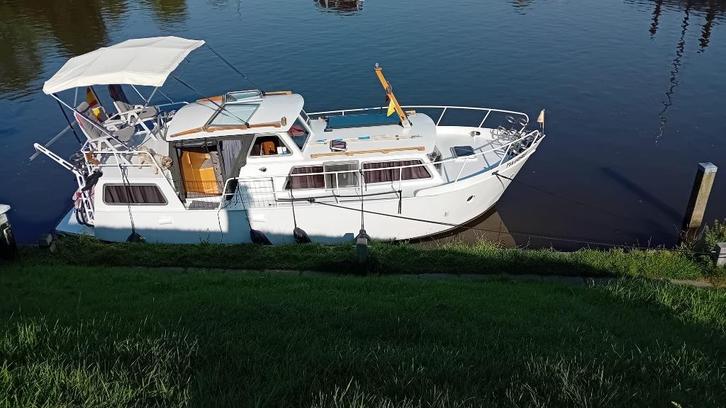 Leuke stalen moterkruiser, Watersport en Boten, Motorboten en Motorjachten, Gebruikt, Staal, 6 tot 9 meter, Diesel, Binnenboordmotor
